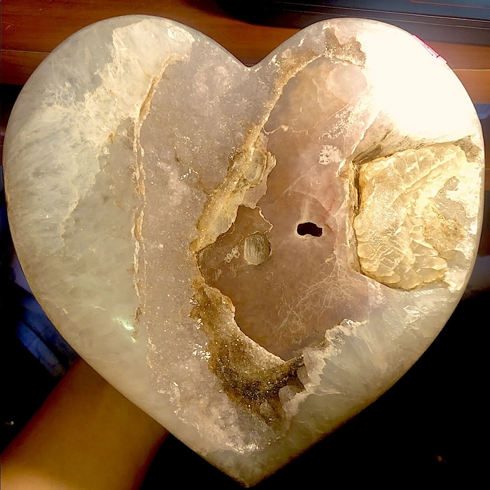 Huge COLLECTORS PIECE Amethyst Heart Crystal Geode